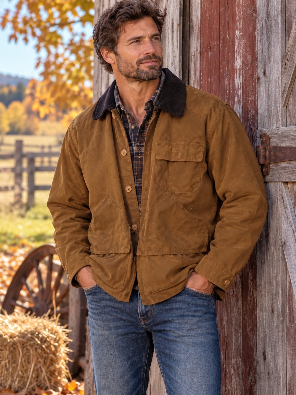Vintage Bullseye Bill Waxed Canvas Barn Hunting Shooting Rifle Jacket Men’s L